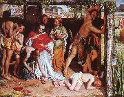 William Holman Hunt A Converted British Family Sheltering a Christian Missionary from the Persecution of the Druids Sweden oil painting artist